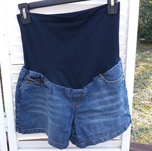Mom & Co. Maternity Over the Belly Jean Shorts